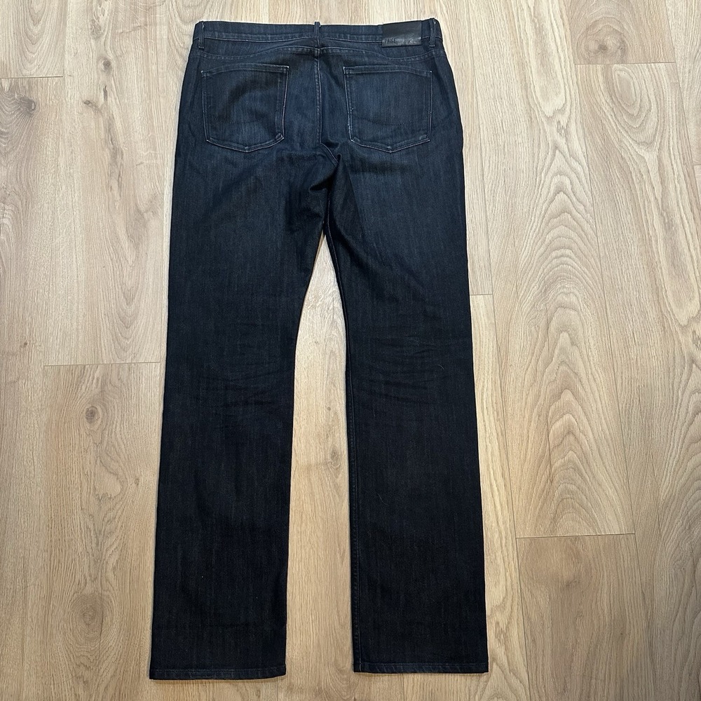 Paige Normandie Jeans Mens 36x34 Dark Wash Straight Leg SELVAGE USA Made EUC - Picture 6 of 7